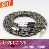 2 Core 2.8mm Litz OFC Earphone Shield Braided Sleeve Cable For Audio-Technica ATH-R70X Headphone Headset LN008054
