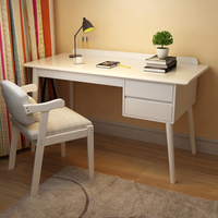 北歐實木書桌日式寫字台簡約現代辦公桌家用臥室台式學生電腦桌