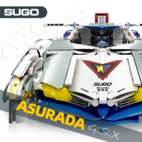 Japan Racing Animes Future Gpx Cyber Formula 1:8 Scale Building Block Super Asurada G.S.X F1 Car Mode Brick Toy For Gifts