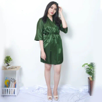 Tanktop Cewek & Set Luaran Kimono Hijau Tua 1316Gset By Folva Berkualitas
