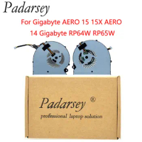 Padarsey Replacement CPU GPU Cooling Fan for Gigabyte AERO 15 15X AERO 14 Gigabyte RP64W RP65W Laptop BS505HS-U2N