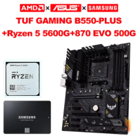 ASUS New TUF GAMING B550M PLUS 128GB Motherboard + AMD New Ryzen 5 5600G CPU AM4 3.9GHz Six-Core + SAMSUNG 870 EVO 500G SSD