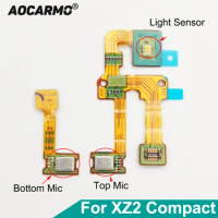 Aocarmo For SONY Xperia XZ2 Compact H8314 H8324 SO-05 Light Proximity Sensor XZ2C Mini Top Bottom Mic Microphone Flex Cable