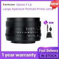 7artisans 50mm F1.8 Large Aperture Portrait Prime Lens For Sony E Canon EOS-M FUJIFILM FX Micro 4/3 Mirrorless Camera