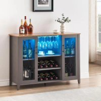 Kitchen Buffet Sideboard With Storage Display Cabinet Liquor Cabinet for Bar Wine Rack Furniture Freight free