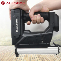 Allsome Electric Brad Nailer, Electric Nail Gun/Staple Gun for Upholstery, Carpentry Woodworking Projects for Makita 18V Battery