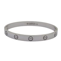 【二手名牌BRAND OFF】Cartier 卡地亞 【激安價】LOVE系列 18白K金 手環 #17