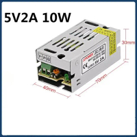 Transformer Pencahayaan Pemacu LED, 5V, 10W, 2A, Bekalan Kuasa Suis AC / DC Mini, 110V, 220V, AC ke 
