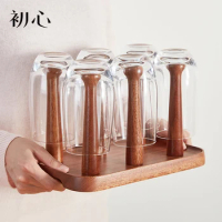 Chinese-Style Wooden Cup Holder Household Draining Rack Water Cup Upside down Table Top Glass Tea Cup Storage Rack