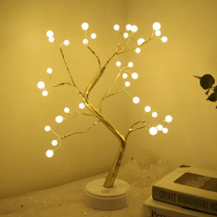 Wedding Party Holiday Gift LED Night Light Fairy Tree Night Lamp Table Lamp Artificial Bonsai Tree Room Decoration