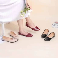 JIEHUA X ILYAS BACHTIAR - Audrey Flat Shoes Wanita Anti Slip Empuk Elegan Korean Style DHL 21 BLACK,