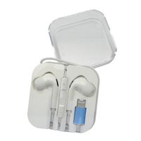 【焊馬TW】CY-H5717 半入耳式 線控 麥克風 耳機 蘋果iPhone(顏色隨機 耳麥 Lightning接頭 線長120cm)