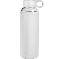 《IBILI》矽膠套玻璃水壺(白500ml) | 水壺 冷水瓶 隨行杯 環保杯