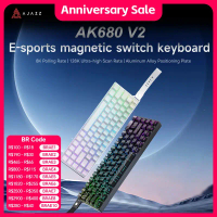 AK680 V2/AK680 MAX Magnetic Switch Mechanical Keyboard 60% Rapid Trigger 0.01mm 8K Return 68 keys Wi