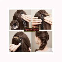 New Fashionable Wave Headwear Centipede Braided Hair Stick Women's Plastic Hairs Circler Multi Color Optional Styling Tools