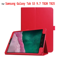 SsHhUu Case For Samsung Galaxy Tab S3 9.7 T820 T825 Case Folio Flip PU Leather Funda Cover Tab S3 9.7 T820 Stand Pencil Holder