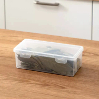 【Dagebeno荷生活】PP材質透明可疊加防潮防塵分裝盒 調味料義大利麵藥材保鮮盒(大號1入)