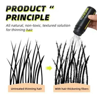 MEECII Penebal Rambut Hair Fiber Powder - Solusi Rambut Tipis, Tampil Tebal Instan, Aman. IH Hitam