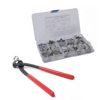 90PCS Single Ear Clamp Hose Clamp Stainless Steel Air Hydraulic Hose Clamps With Clamp