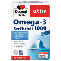 Doppelherz 德之寶 濃縮深海魚油軟膠囊80顆 (TG型Omega-3脂肪酸，吸收率高)