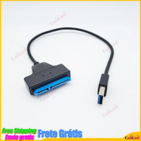 USB 3.0 22cm SATA 3 Cable Sata To USB 3.0 Adapter Up To 6Gbps Support 2.5 Inch External HDD SSD Hard Drive 22 Pin Sata 3 Cable