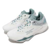 【asics 亞瑟士】籃球鞋 Nova Surge Low 男鞋 白 灰綠 低筒 支撐 亞瑟士 運動鞋(1061A043101)