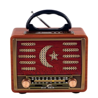 HS-2944 Hot selling classic vintage Am Fm 3 Band retro radio portable outdoor solar powered radio with USB/TF slot