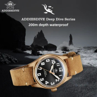 ADDIES Men's Automatic Mechanical Wristwatch Sapphire Glass Luminous Sports Pilot Men's CuSn8 Bronze Watch reloj hombre AD2114