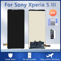 6.1" For SONY Xperia 5 III Display LCD XQBQ62/G, XQBQ52G XQBQ52B XQ-BQ72 Touch Screen Digitizer OLED monitor frame