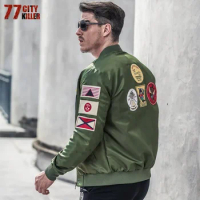77City Killer Casual Air Force Flight Jacket Men Plus Size 6XL Military Tactical Coats Casaco Masculino Pilot Bomber Jackets