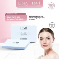 ERHA ESME Twin Silk Compact Powder - Bedak Padat + Vitamin A, C, E LIGHT IVORY