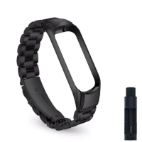 For Xiaomi Mi Band 5 Metal Strap Stainless Steel For Xiaomi band 6 Bracelet Replacement Strap Mi Band 4 3 Strap Wristbands