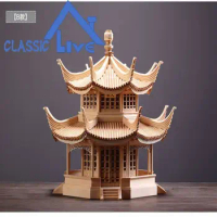 Chinese Ancient Building Model City Center Inn Rockery Absorbent Stone Aquarium Micro Landscape Bonsai Decoration DIY