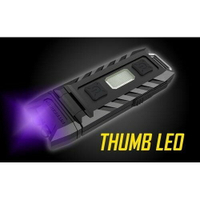 【電筒王 隨貨附發票】Nitecore Thumb LEO 紫外光/白光 45流明 365NW 含線