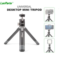 Lanparte Aluminum Handheld Mini Tripod Stand with Universal Angle-adjustable Ball Head for Sony ZV-E10 A7S3 A6500 DSLR Camera