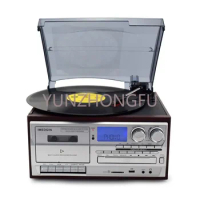 CE Free Customs Clearance Vinyl Record Player With CD Player Cassette Recording And Player USB SD FM Radio