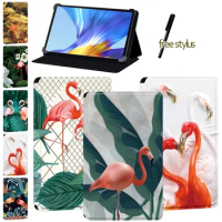 New Cover Case for Huawei Enjoy Tablet 2 10.1/MatePad(10.4/10.8/Pro10.8)/MatePad T8/Huawei Honor V6 Flamingo Leather Tablet Case