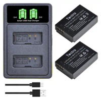 LP-E12 Battery and LED USB Dual Charger for Canon SX70 HS Rebel SL1 EOS-M EOS M2 EOS M10 EOS M50 EOS M100 EOS M200 Cameras