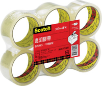 3M Scotch 封箱 透明膠帶 60mm x 40y 6捲入 /封 3036