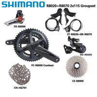 Shimano Ultegra R8020 Groupset 2 x 11 Speed Hydraulic Disc Brake Groupset R8020 Shifter R8070 Brake Kit Derailleurs Road Bicycle