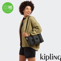 Kipling 立體K字母撞粉色中型圓筒手提肩背兩用包-BINA M