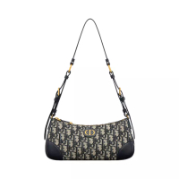 Christian Dior 30 Montaigne Wanderlust Mini Bag Oblique Jacquard Blue Beige