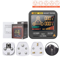 Outlet Tester LCD with Display RCD Receptacle Socket Tester Circuit Analyzer Polarity Detector Leakage Tester