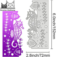 Reunion Sea Horse Lace Metal Cutting Dies New 2023 for Scrapbooking Photo Album Card Making Supplies Embossing Handcraft Stencil