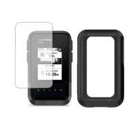 Silicone Soft Edge Shell Bumper Cover Screen Protector Film For Garmin Etrex Solar / Etrex SE Protective Case Sleeve Accessories