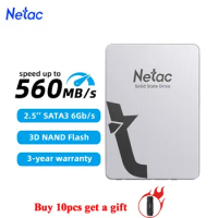 Netac SATA3.0 560MB/s SSD 256GB 512GB 1TB 2TB HDD SATAIII 2.5inch Hard Disk HD Internal Solid State Drive for Desktop Laptop PC