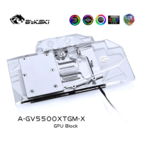 Bykski Water Block use for GIGABYTE RX5500XT GAMING OC 8G / Full Cover Copper Radiator Block / 3PIN 5V RGB / 4PIN 12V RGB