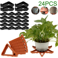 Plant Flower Pot Feet Stand Invisible Triangle Risers Toes Lifters Flower Pot Feet Risers Plant Pot Base Tray Garden Supplies