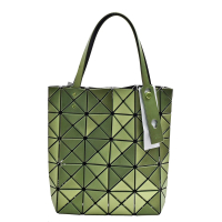 【ISSEY MIYAKE 三宅一生】三宅一生BAOBAO幾何方格4X5手提包(S-橄欖綠色BB46-AG652-61)