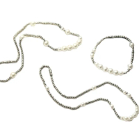 【Jpqueen】珍珠不鏽鋼珠項鍊嘻哈街頭百搭頸鍊手鍊(3款可選)